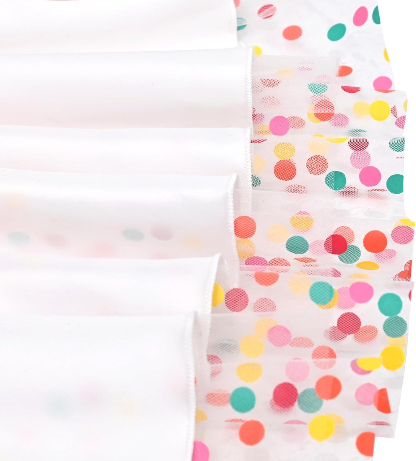 imageSunny Fashion Girls Dress Caramel Star Lace Short Sleeve Pleated Collar DressColorful Dot