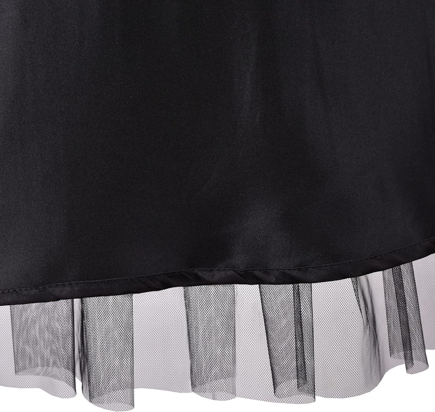 imageSunny Fashion Girls Dress Caramel Star Lace Short Sleeve Pleated Collar DressMulticolor