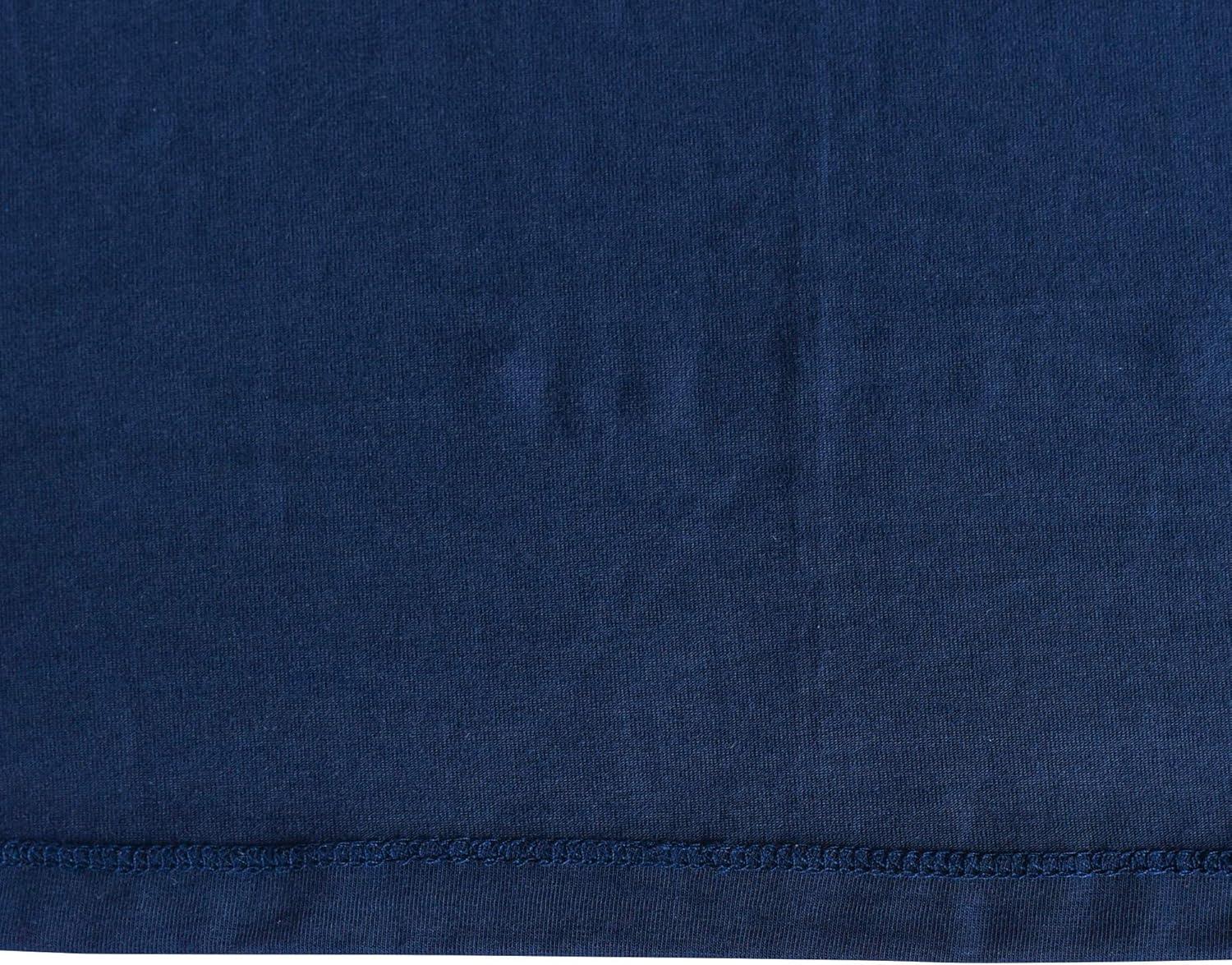 imageSunny Fashion Girls Dress Casual Cotton Flying Sleeve BalloonNavy Blue