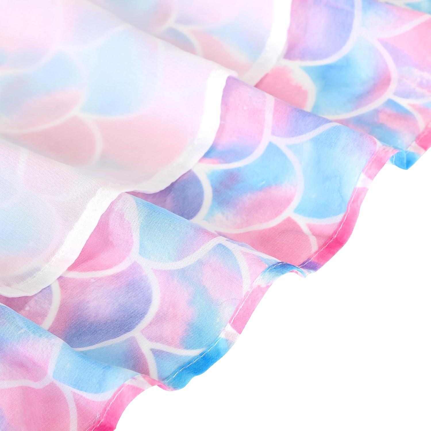 imageSunny Fashion Girls Dress Chiffon Floral HighLow Tie Waist Party PrincessPurple Scales