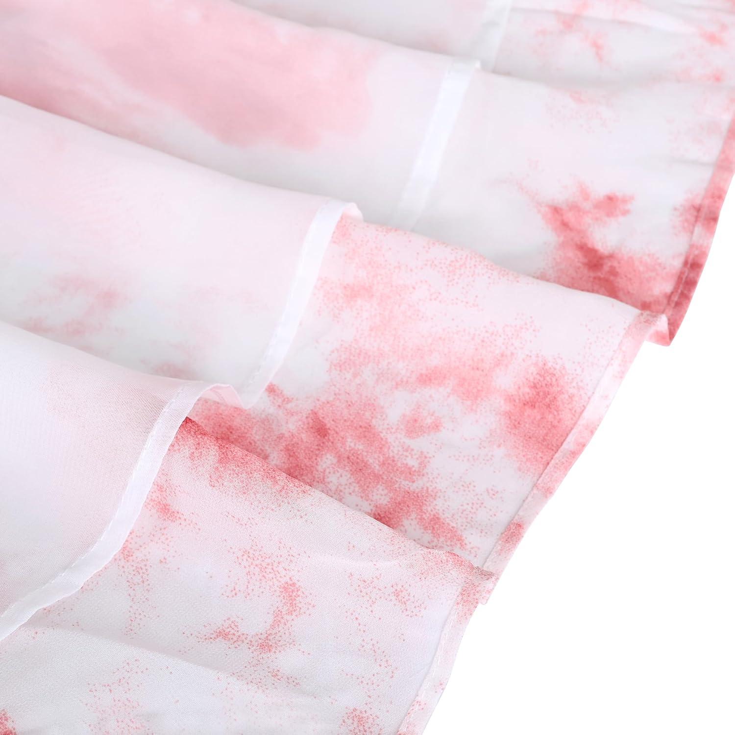 imageSunny Fashion Girls Dress Chiffon Floral HighLow Tie Waist Party PrincessRed White