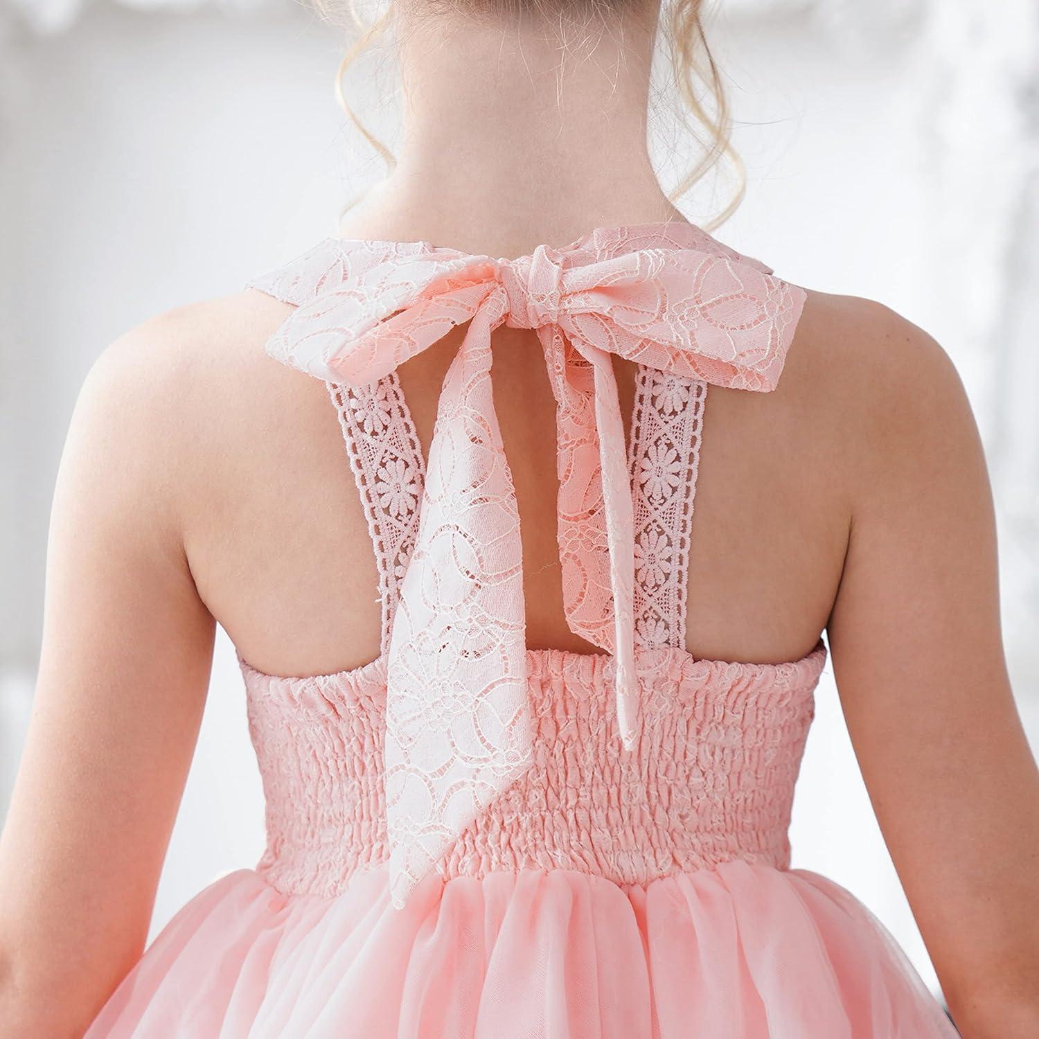 imageSunny Fashion Girls Dress Glitter Sequin Wedding Bridesmaid Pageant Size 414Flesh Pink