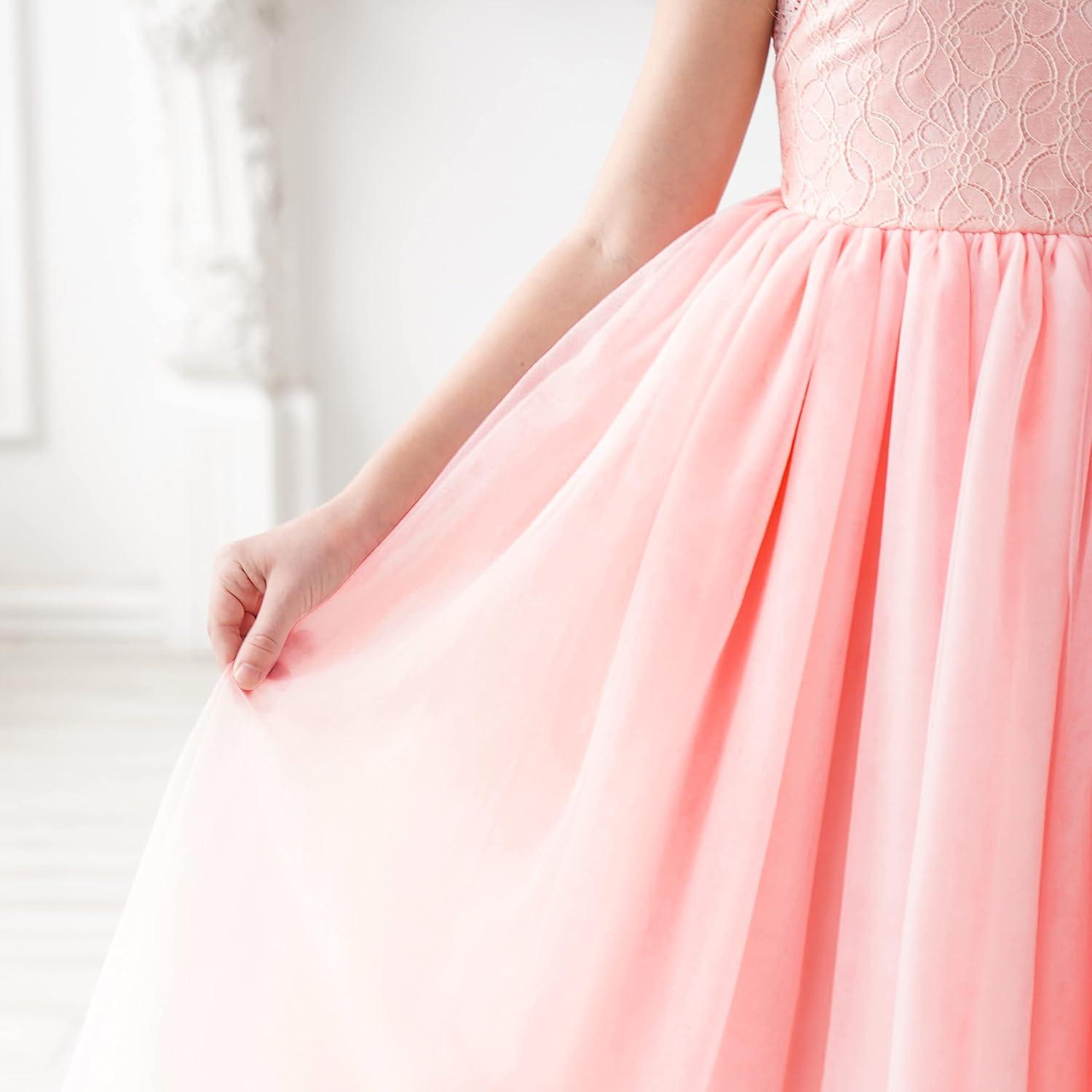 imageSunny Fashion Girls Dress Glitter Sequin Wedding Bridesmaid Pageant Size 414Flesh Pink