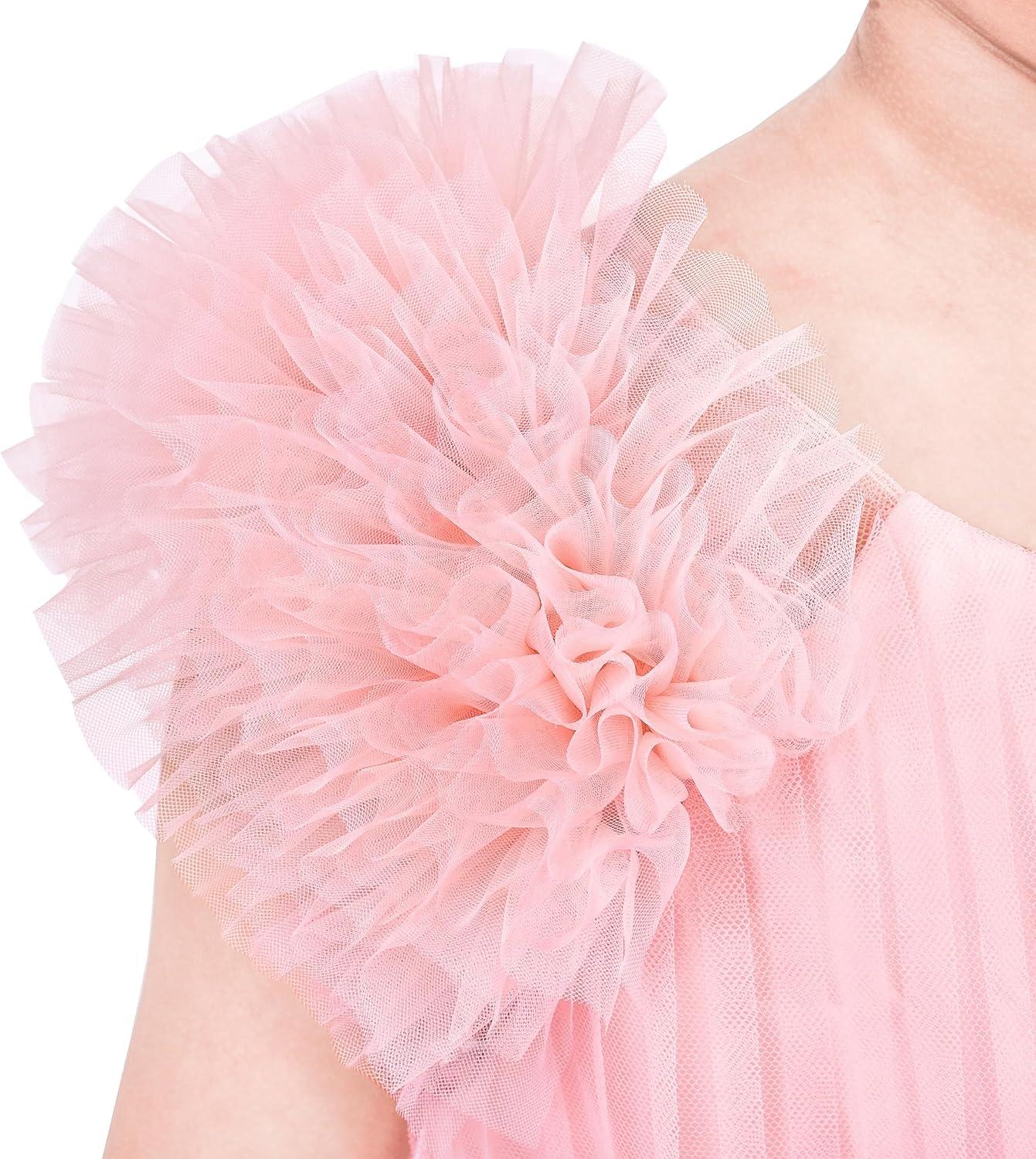 imageSunny Fashion Girls Dress Glitter Sequin Wedding Bridesmaid Pageant Size 414Light Pink