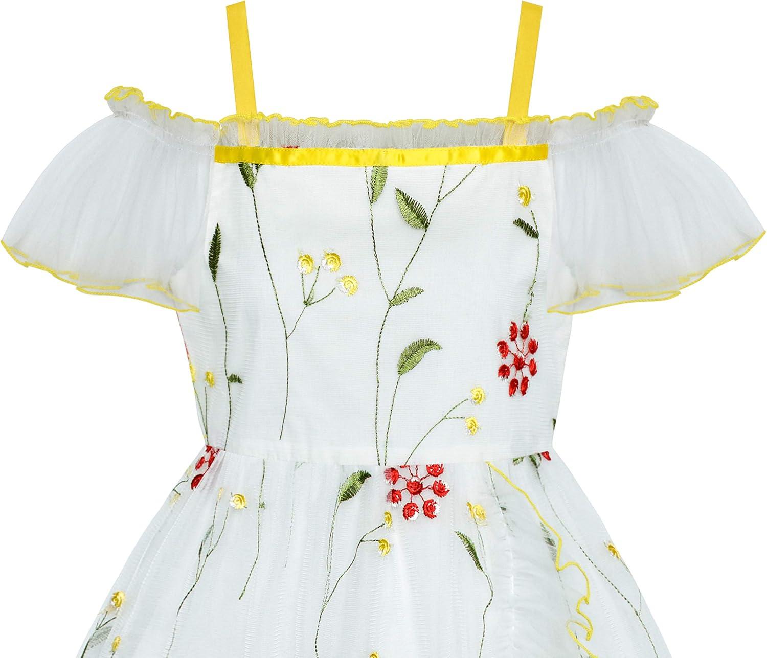 imageSunny Fashion Girls Dress Purple Off Shoulder HiLow Skirt Bridesmaid Size 714White