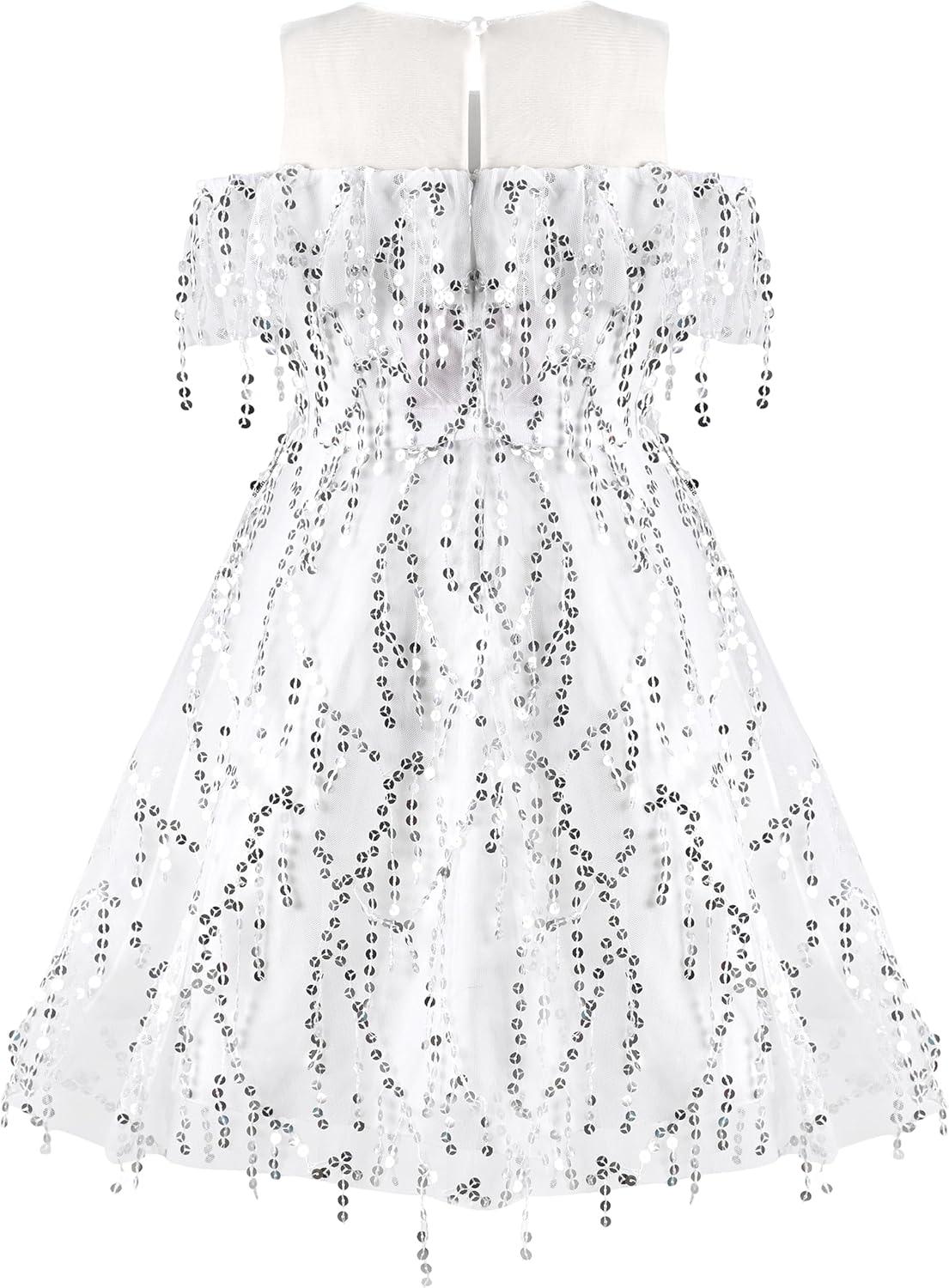 imageSunny Fashion Girls Dress Purple Off Shoulder HiLow Skirt Bridesmaid Size 714White Tassel