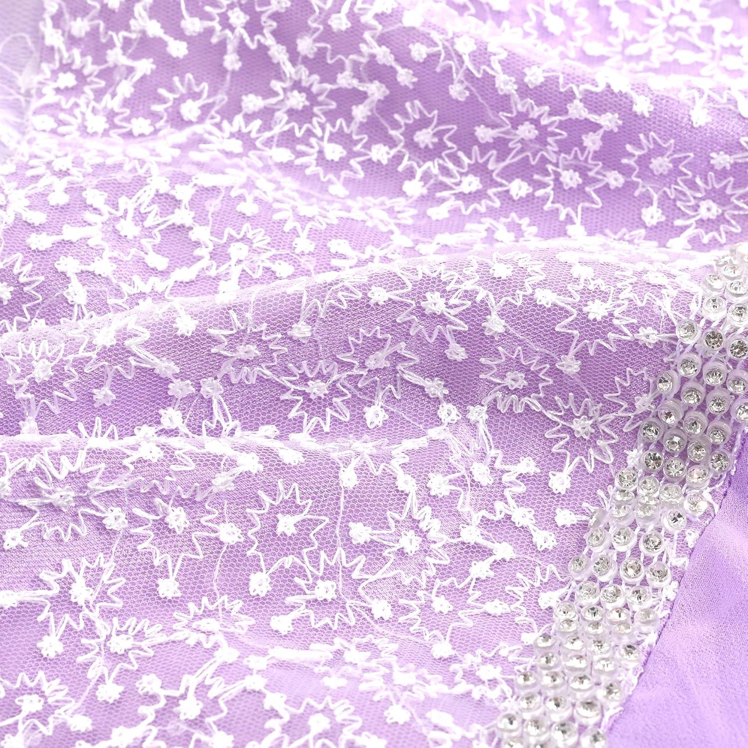 imageSunny Fashion Girls Dress Rhinestone Chiffon Bridesmaid Dance Ball Maxi GownPurple