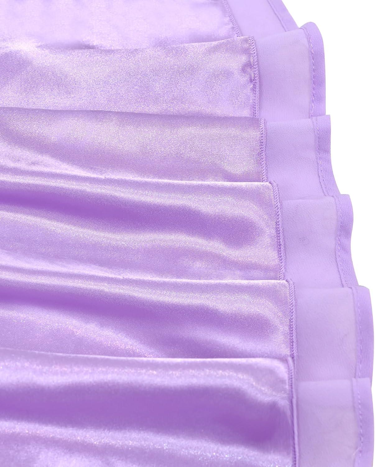 imageSunny Fashion Girls Dress Rhinestone Chiffon Bridesmaid Dance Ball Maxi GownPurple