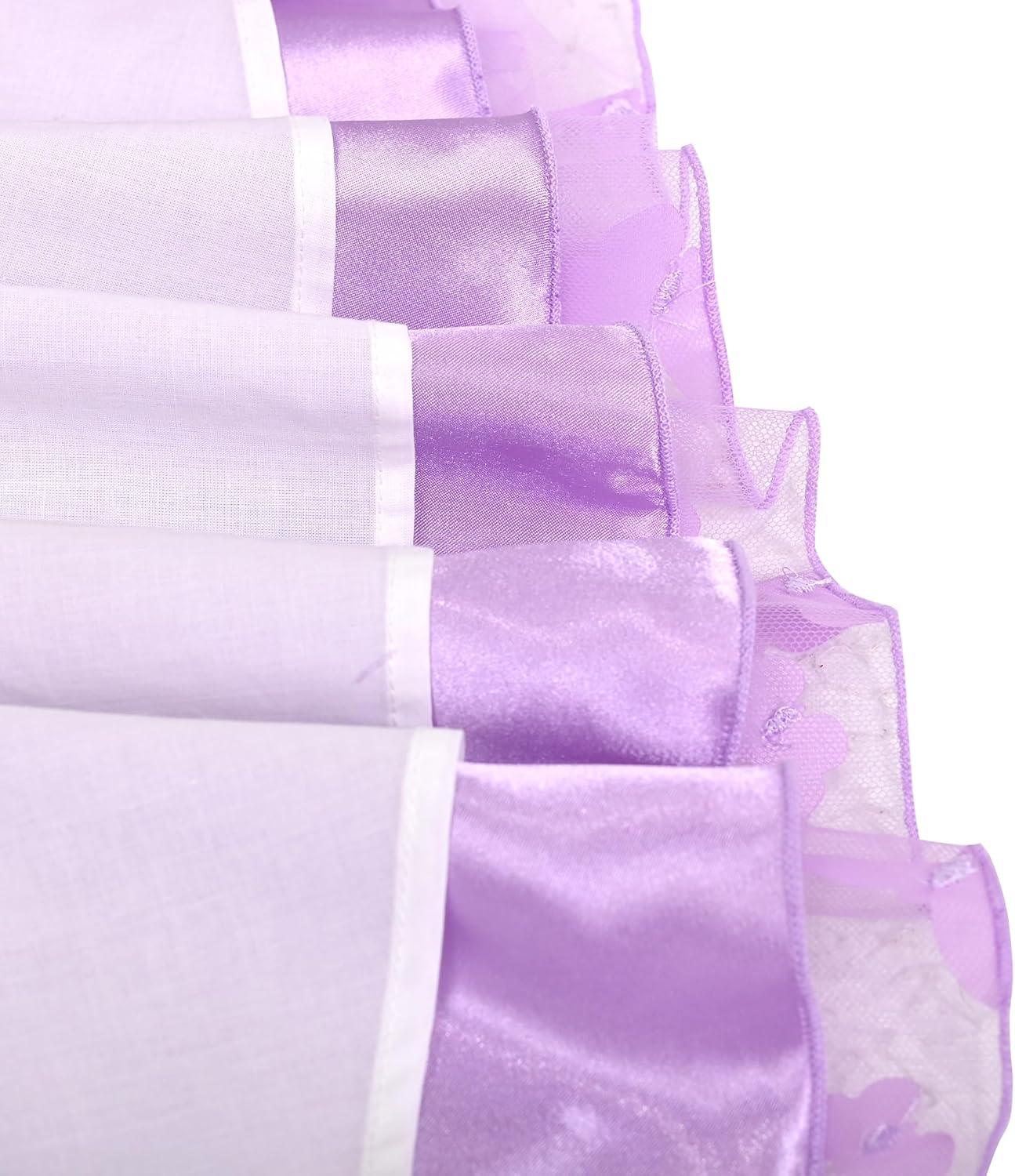 imageSunny Fashion Girls Dress Turquoise Embroidered Halter Dress PartyPurple Butterfly