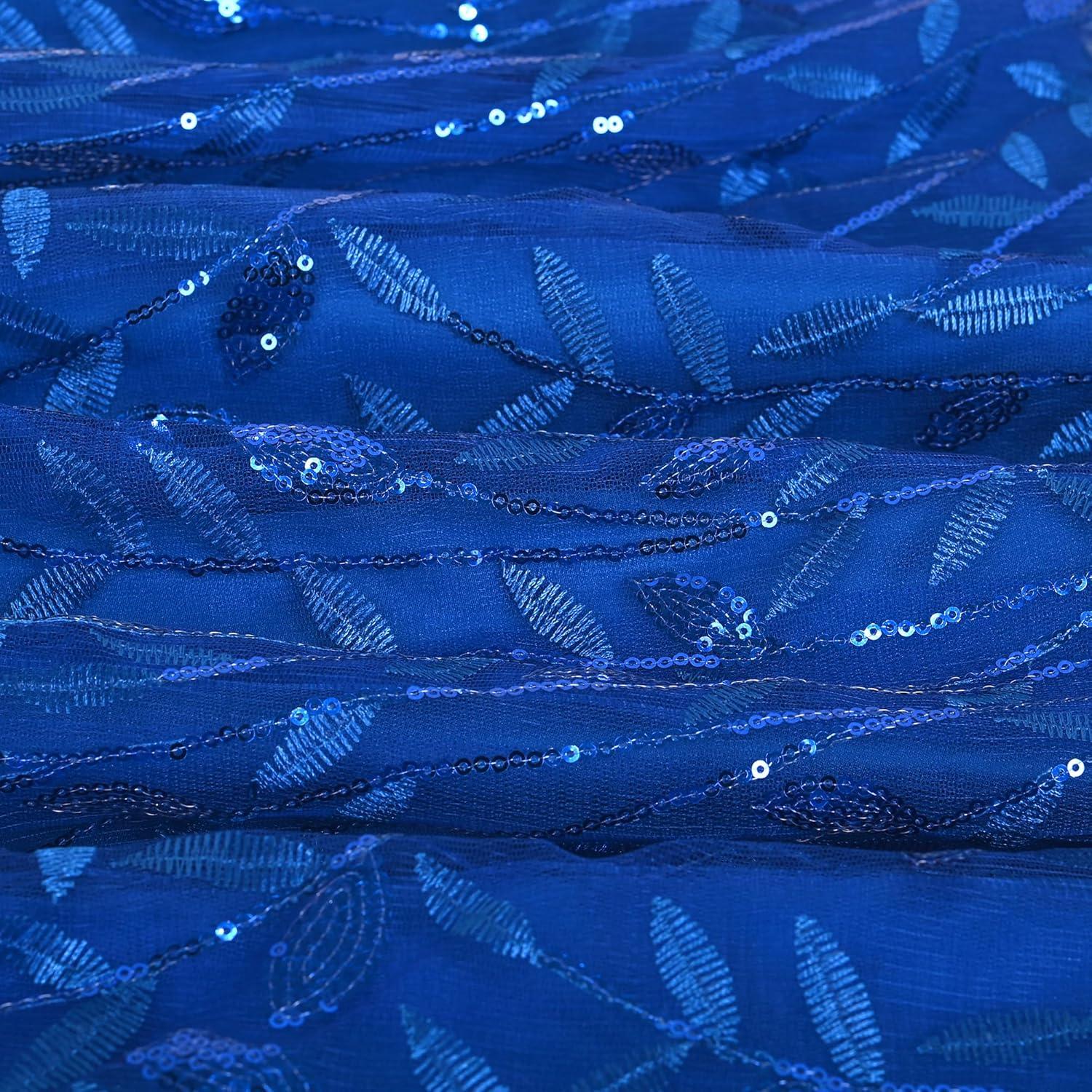 imageSunny Fashion Girls Dress Turquoise Embroidered Halter Dress PartyRoyal Blue