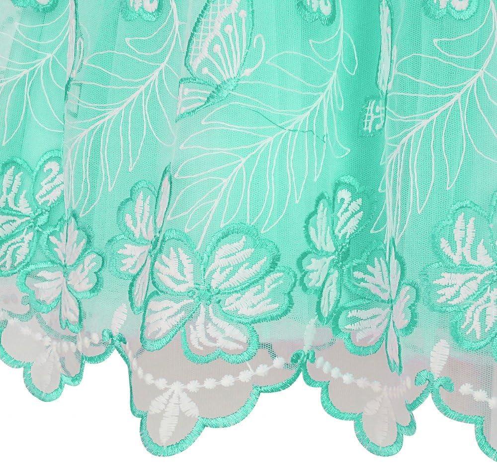 imageSunny Fashion Girls Dress Turquoise Embroidered Halter Dress PartyTurquoise