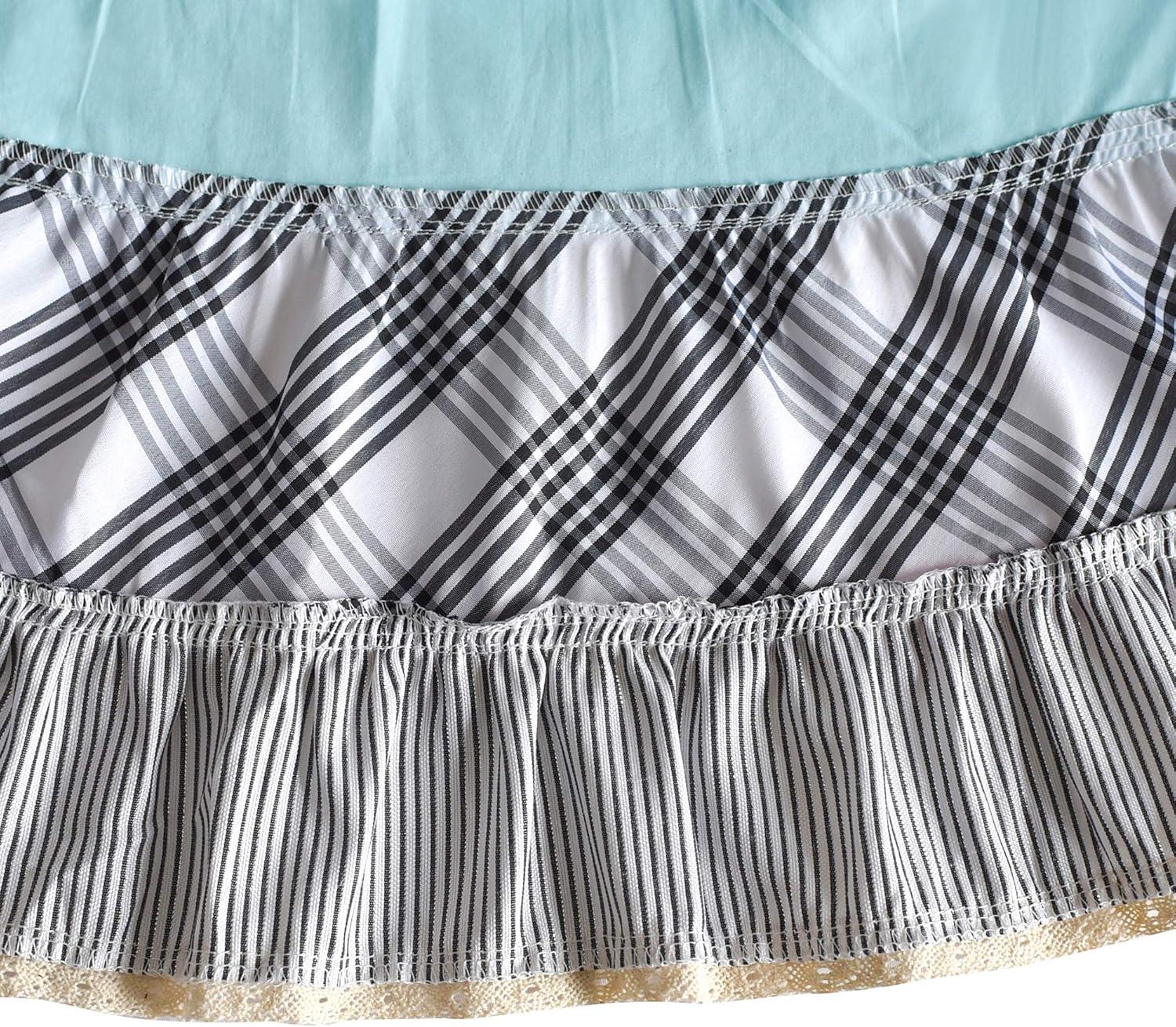 imageSunny Fashion Girls Dress White Button Casual Short Sleeve Everyday Size 614Blue