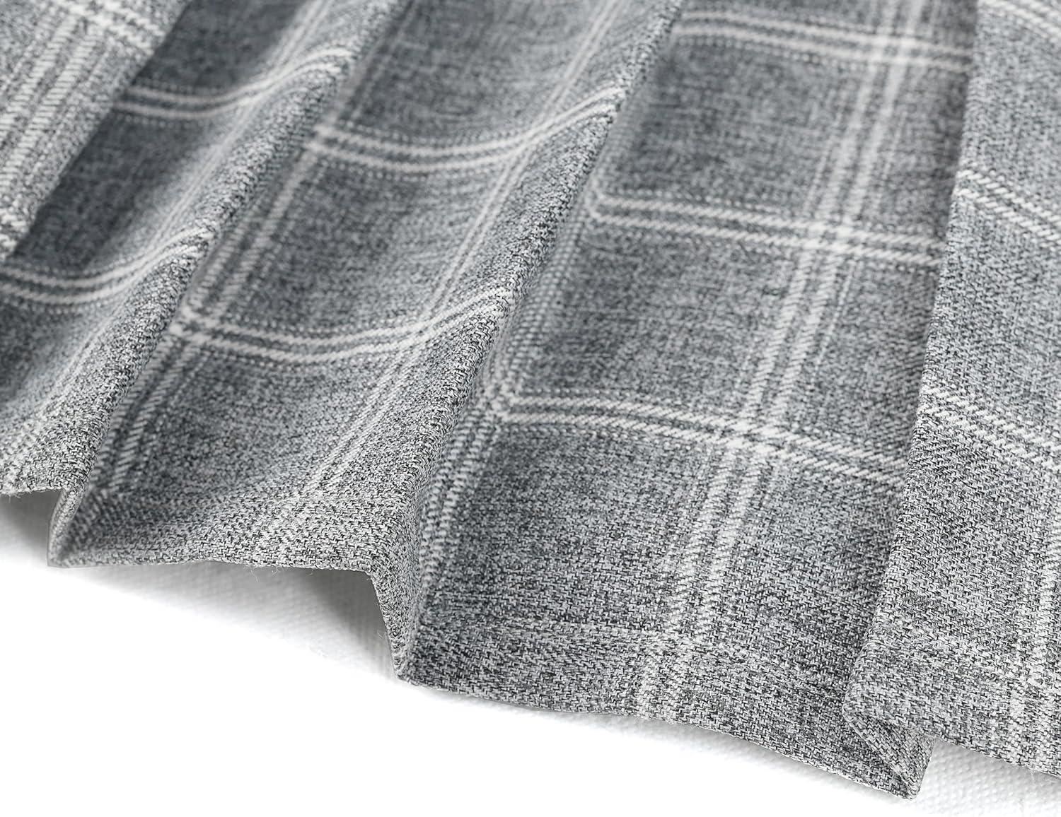 imageSunny Fashion Girls Skirt Beige Pleated Bow Tie Back School Uniform Size 614Gray Plaid