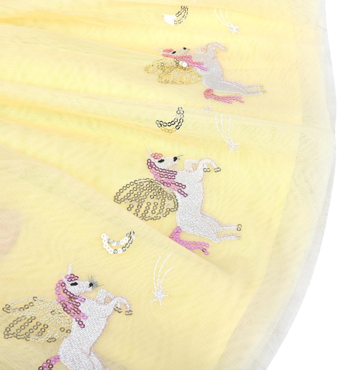 imageSunny Fashion Girls Skirt Tutu Rainbow Multicolor Ballet Dancing Party Size 210Yellow Unicorn