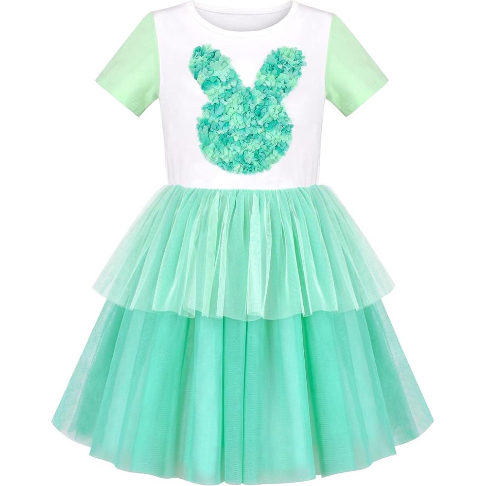 imageGirls Dress Pink Tutu Unicorn Dancing Tiered Skirt Ballet Birthday Party 37Green Rabbit