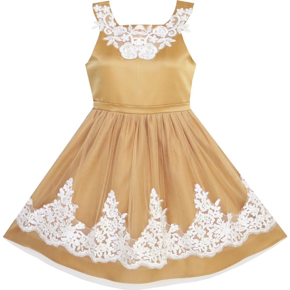 imageSunny Fashion Flower Girls Dress Blueviolet Lace Pageant Wedding Party Size 714