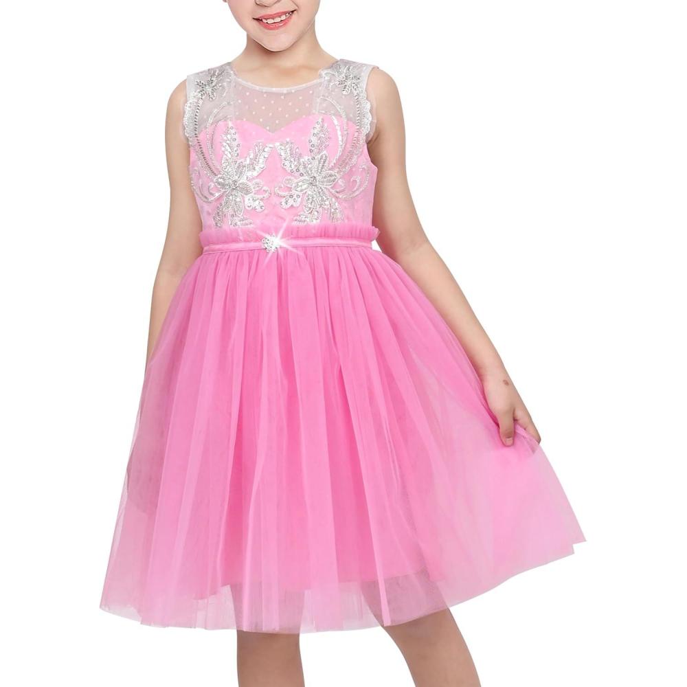imageSunny Fashion Flower Girls Dress White Wedding Pageant Bridesmaid Gown Size 310Pink Rhinestone