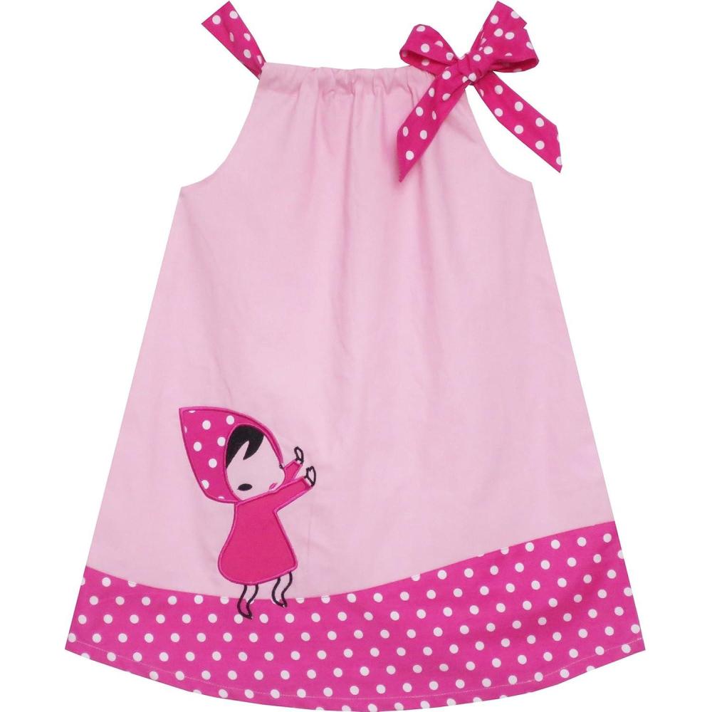 imageSunny Fashion Girls Dress Tank Cute Cartoon Print Polka Dot