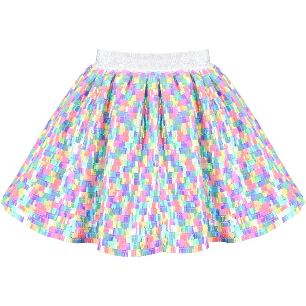 imageSunny Fashion Girls Skirt Purple Mermaid Sparkly Sequin Tutu Party Ballet DanceMulticolor