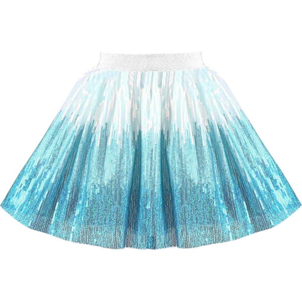 imageSunny Fashion Girls Skirt Purple Mermaid Sparkly Sequin Tutu Party Ballet DanceSky Blue