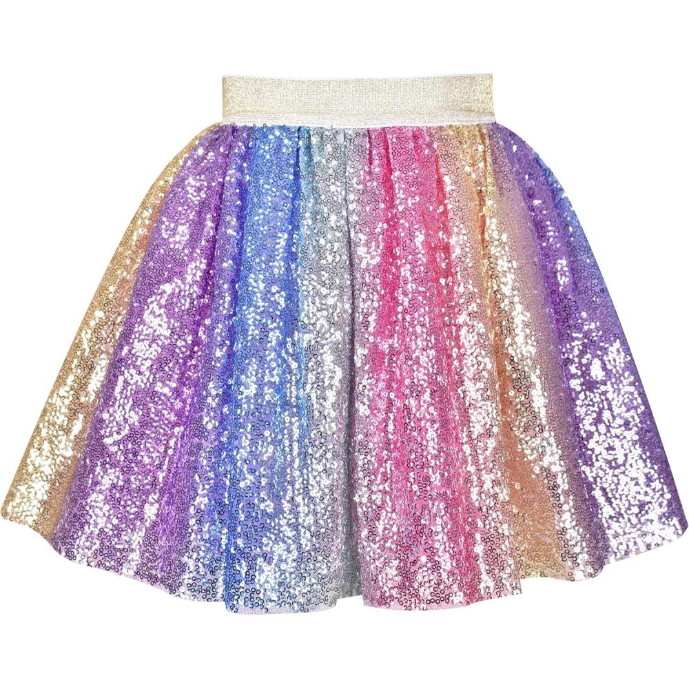 imageSunny Fashion Girls Skirt Tutu Rainbow Multicolor Ballet Dancing Party Size 210Multicolor