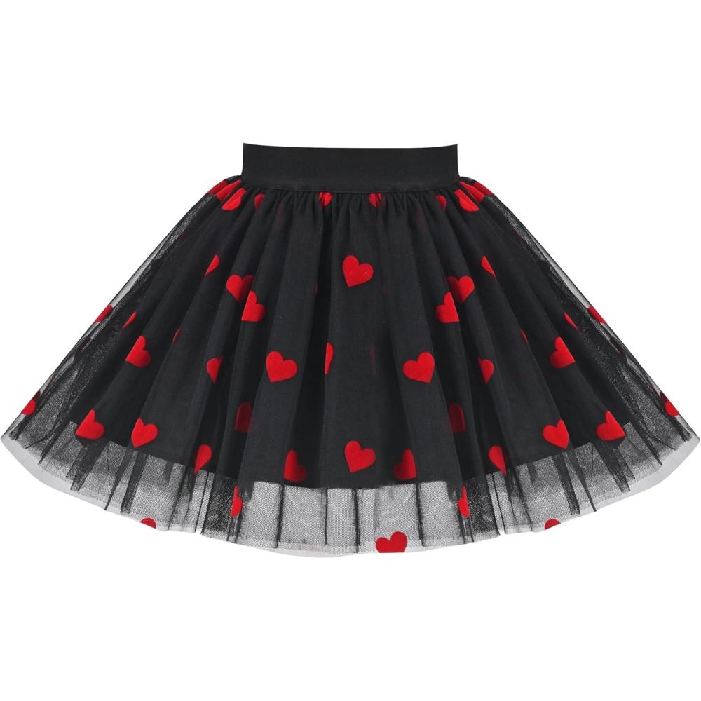 imageSunny Fashion Girls Skirt Tutu Rainbow Multicolor Ballet Dancing Party Size 210Red Heart