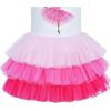Girls Dress Pink Tutu Unicorn Dancing Tiered Skirt Ballet Birthday Party 3-7(Pink)