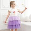 Girls Dress Pink Tutu Unicorn Dancing Tiered Skirt Ballet Birthday Party 3-7(Purple Ice Cream)