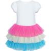 Girls Dress Pink Tutu Unicorn Dancing Tiered Skirt Ballet Birthday Party 3-7(Rainbow Unicorn)