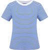 Sunny Fashion 2 Pack Girls T-Shirt Top Tee Solid Striped Basic Cozy Cotton Essential(Blue Black)