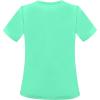 Sunny Fashion 2 Pack Girls T-Shirt Top Tee Solid Striped Basic Cozy Cotton Essential(Green Turquoise)