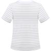 Sunny Fashion 2 Pack Girls T-Shirt Top Tee Solid Striped Basic Cozy Cotton Essential(Grey Blue)