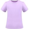Sunny Fashion 2 Pack Girls T-Shirt Top Tee Solid Striped Basic Cozy Cotton Essential(Pink Purple)