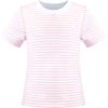 Sunny Fashion 2 Pack Girls T-Shirt Top Tee Solid Striped Basic Cozy Cotton Essential(Pink Purple)