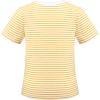 Sunny Fashion 2 Pack Girls T-Shirt Top Tee Solid Striped Basic Cozy Cotton Essential(Pink Yellow)