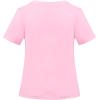 Sunny Fashion 2 Pack Girls T-Shirt Top Tee Solid Striped Basic Cozy Cotton Essential(White Pink)