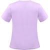 Sunny Fashion 2 Pack Girls T-Shirt Top Tee Solid Striped Basic Cozy Cotton Essential(White Purple)