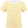 Sunny Fashion 2 Pack Girls T-Shirt Top Tee Solid Striped Basic Cozy Cotton Essential(Yellow Black)
