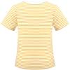Sunny Fashion 2 Pack Girls T-Shirt Top Tee Solid Striped Basic Cozy Cotton Essential(Yellow Black)