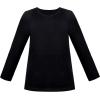 Sunny Fashion 2 Pack Girls Top Tee Shirt Base Layer Comfort Cotton Soft(Black)