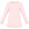 Sunny Fashion 2 Pack Girls Top Tee Shirt Base Layer Comfort Cotton Soft(Light Pink Dark Pink)