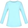 Sunny Fashion 2 Pack Girls Top Tee Shirt Base Layer Comfort Cotton Soft(Pink Blue)