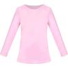 Sunny Fashion 2 Pack Girls Top Tee Shirt Base Layer Comfort Cotton Soft(Pink Blue)