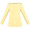 Sunny Fashion 2 Pack Girls Top Tee Shirt Base Layer Comfort Cotton Soft(Purple Yellow)