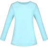 Sunny Fashion 2 Pack Girls Top Tee Shirt Base Layer Comfort Cotton Soft(White Blue)
