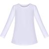 Sunny Fashion 2 Pack Girls Top Tee Shirt Base Layer Comfort Cotton Soft(White Pink Set)