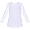Sunny Fashion 2 Pack Girls Top Tee Shirt Base Layer Comfort Cotton Soft(White Purple)