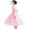 Sunny Fashion Flower Girl Dress Ivory Sequin Bridesmaid Wedding Party Size 6-12(Pink)