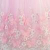 Sunny Fashion Flower Girl Dress One Shoulder Lace Embroidered Flower Pageant(Rose Pink)