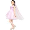 Sunny Fashion Flower Girl Dress Pink Bridal Veil Wedding Bridesmaid